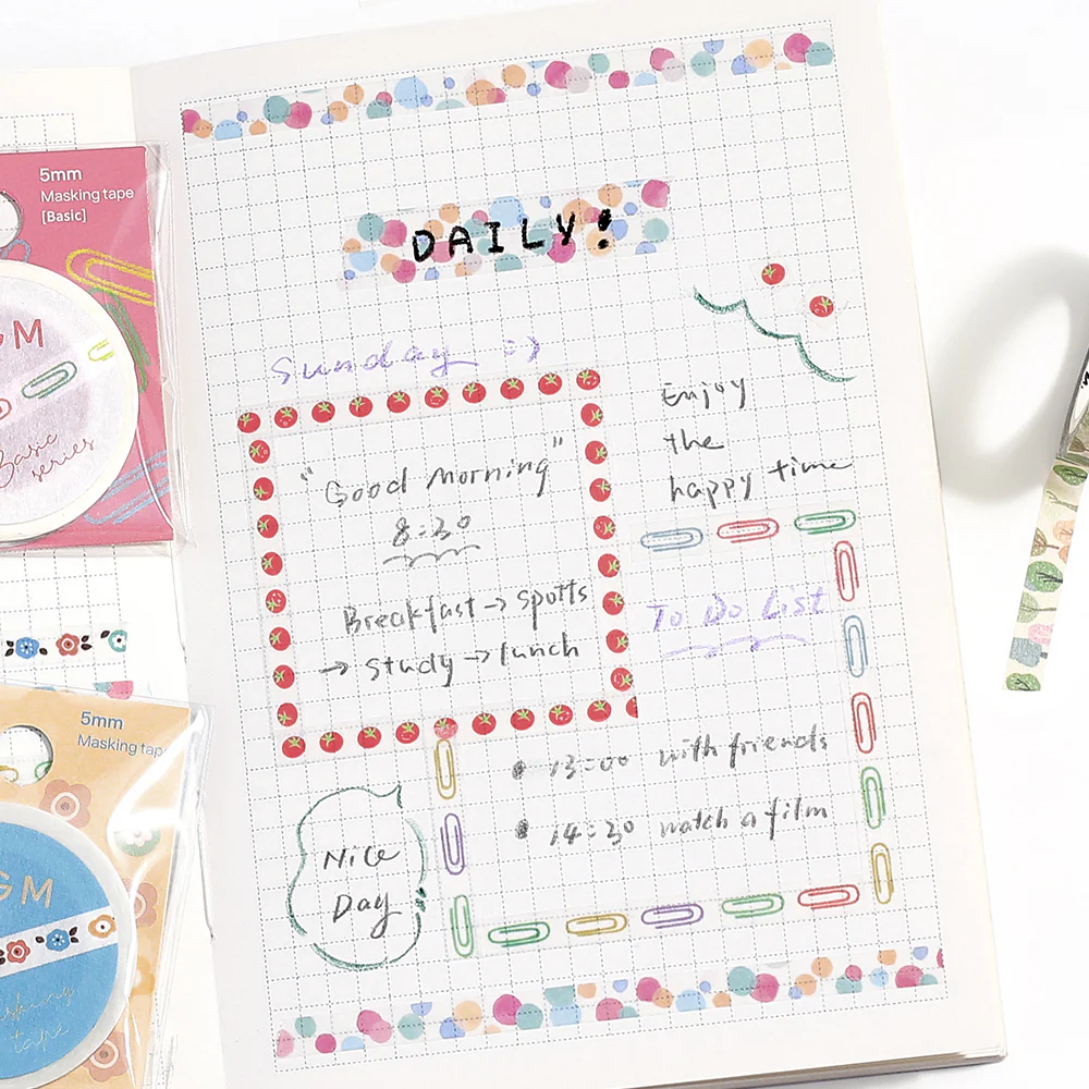 BGM Foil Stamping Masking Tape: Life - Tomato Time - Image 2