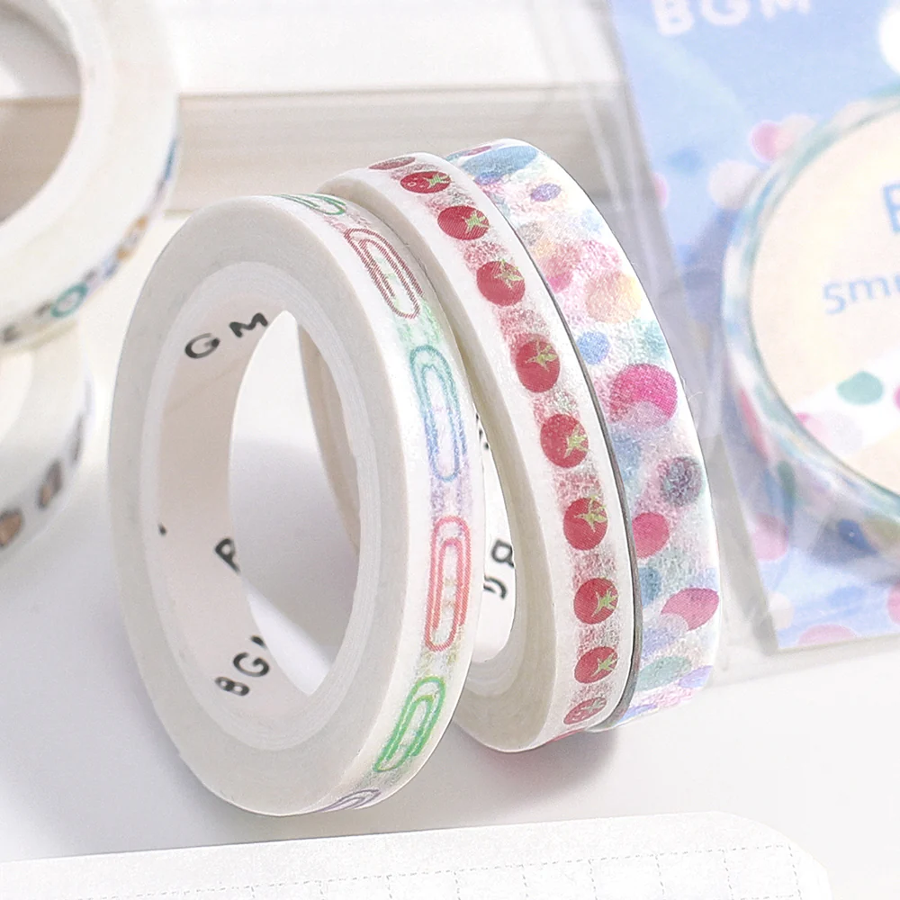 BGM Foil Stamping Masking Tape: Life - Tomato Time - Image 3