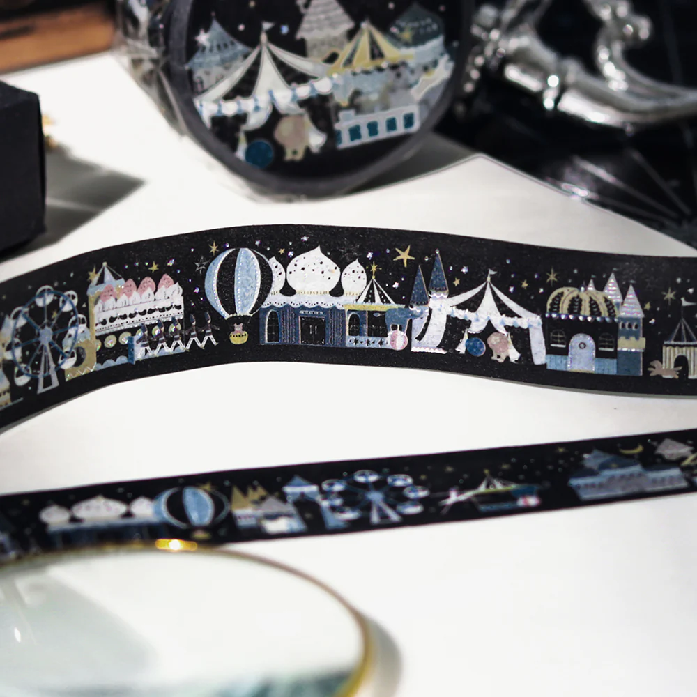 BGM Foil Stamping Masking Tape - Midnight Amusement Park - Image 3