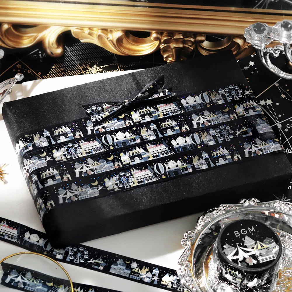 BGM Foil Stamping Masking Tape - Midnight Amusement Park - Image 4