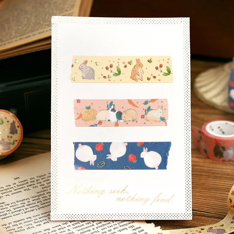 BGM Foil Stamping Masking Tape: Rabbit Country - 3 o'clock Snack - Image 5