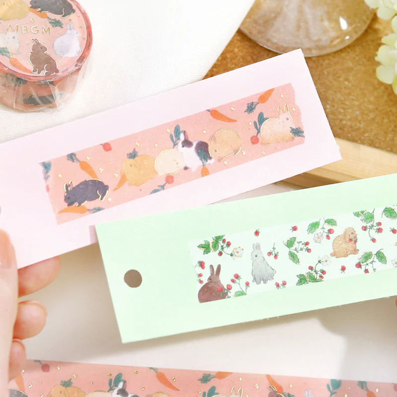 BGM Foil Stamping Masking Tape: Rabbit Country - 3 o'clock Snack - Image 6