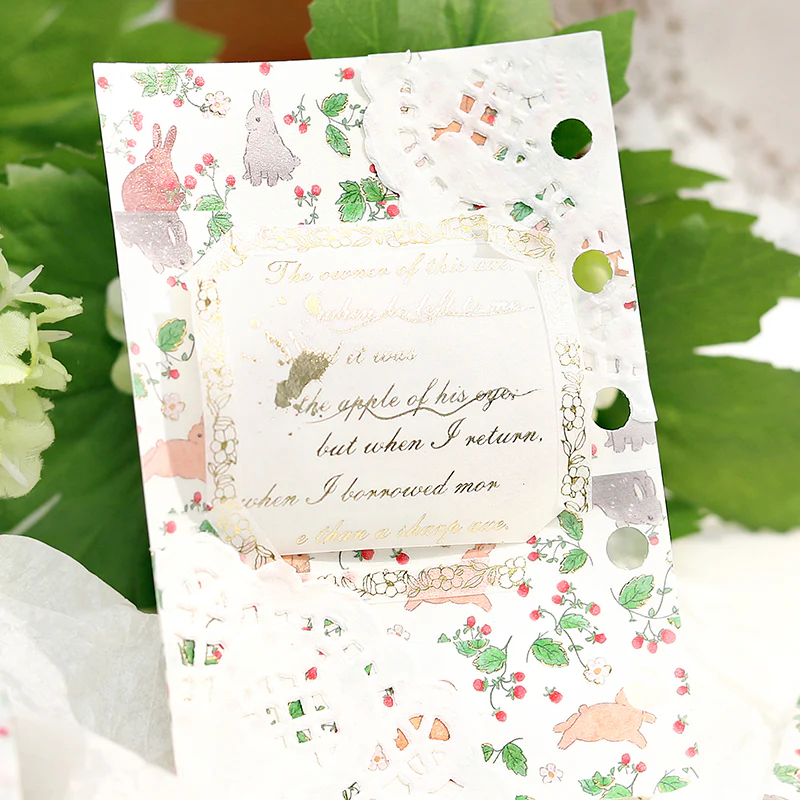 BGM Foil Stamping Masking Tape: Rabbit Country - Forest - Image 5