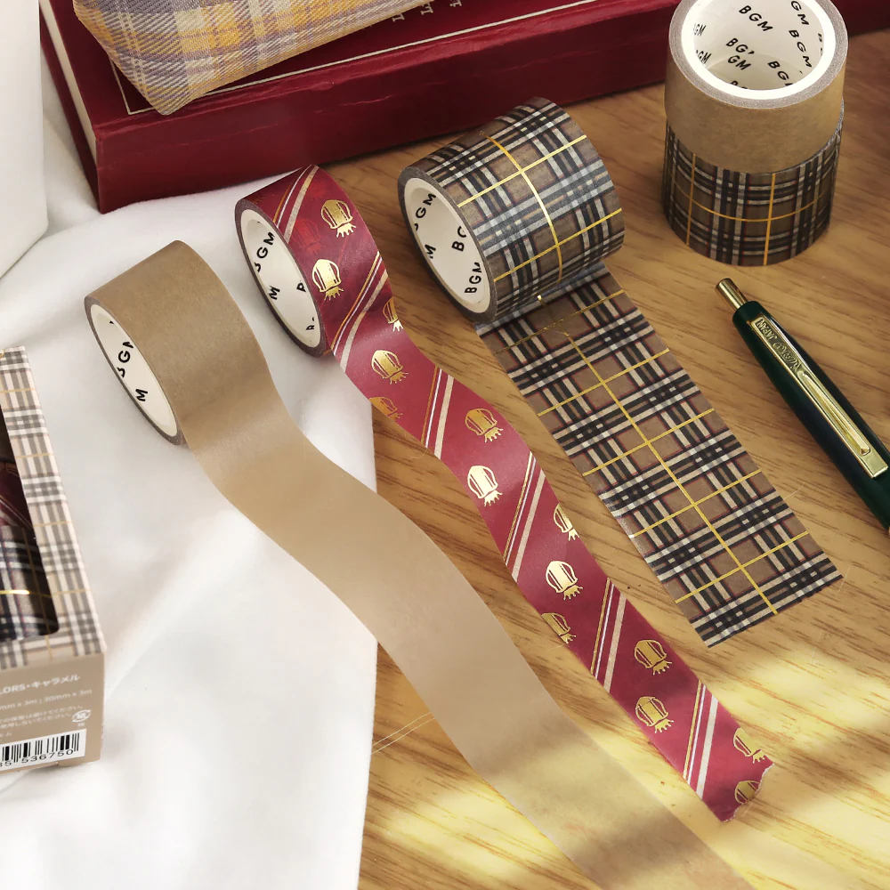 BGM Foil Stamping Masking Tape: SCHOOL COLORS: Caramel - Image 4