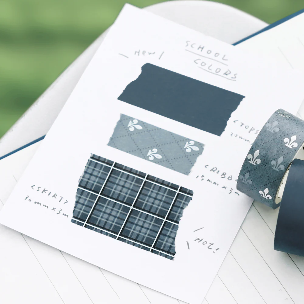 BGM Foil Stamping Masking Tape: SCHOOL COLORS: Smoke Blue - Image 3