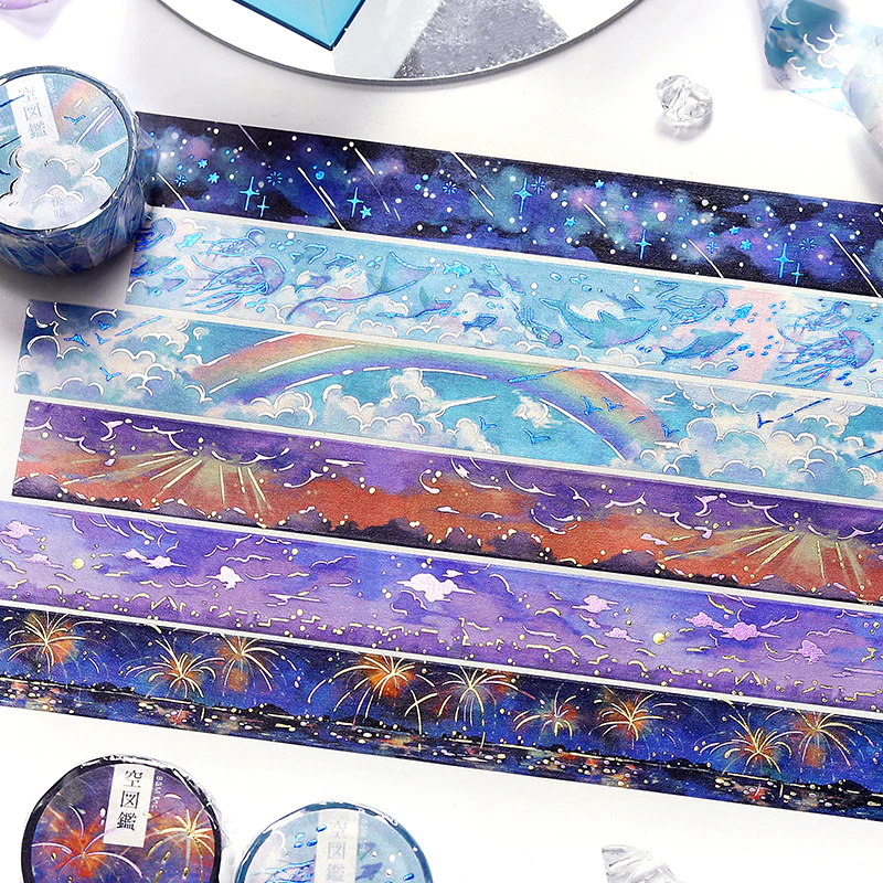 BGM Foil Stamping Masking Tape: Sky Encyclopedia - Clear Skies - Image 4