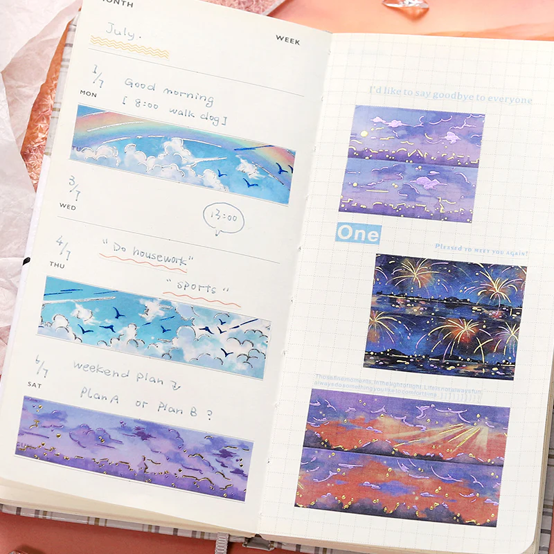 BGM Foil Stamping Masking Tape: Sky Encyclopedia - Clear Skies - Image 5