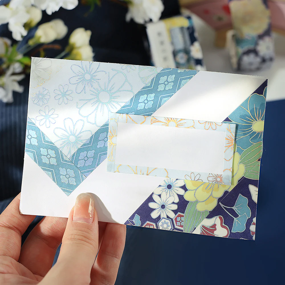 BGM Foil Stamping Masking Tape: The Color of Kimono - Azure Blue - Image 5