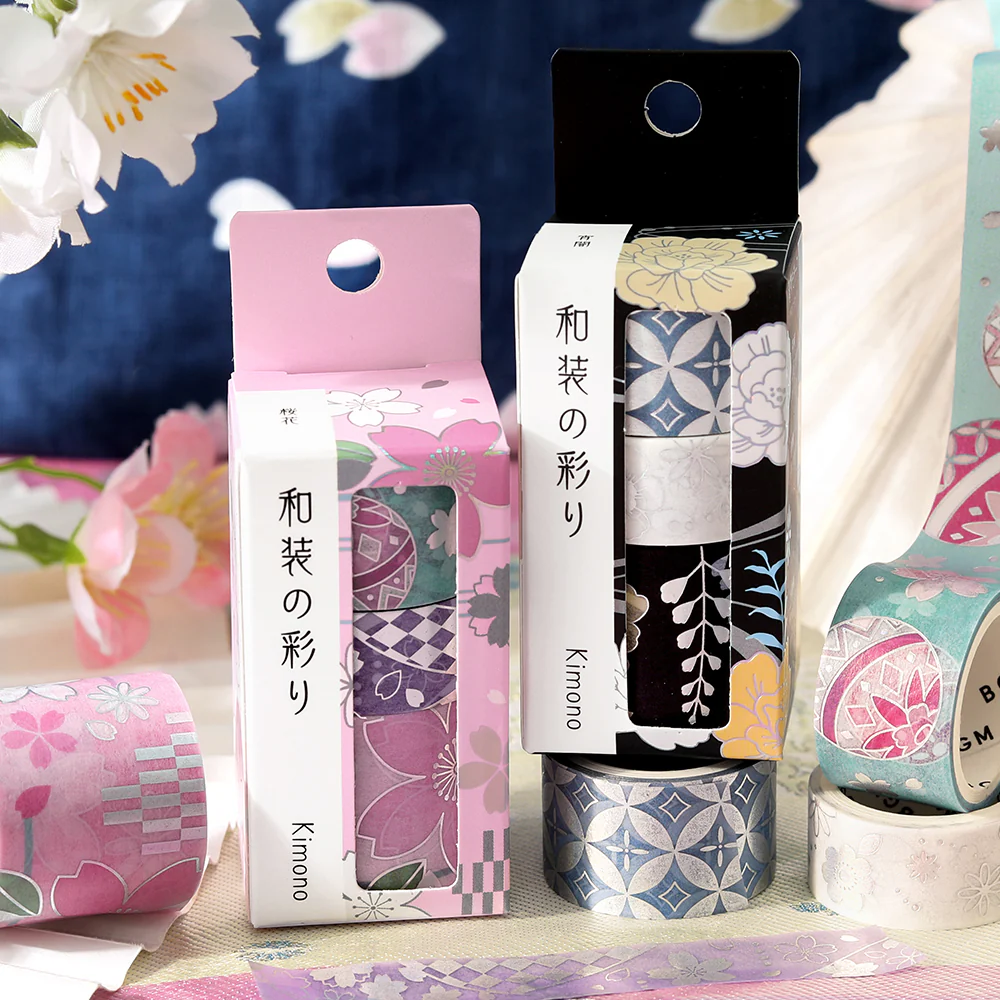 BGM Foil Stamping Masking Tape: The Color of Kimono - Cherry Blossoms - Image 5