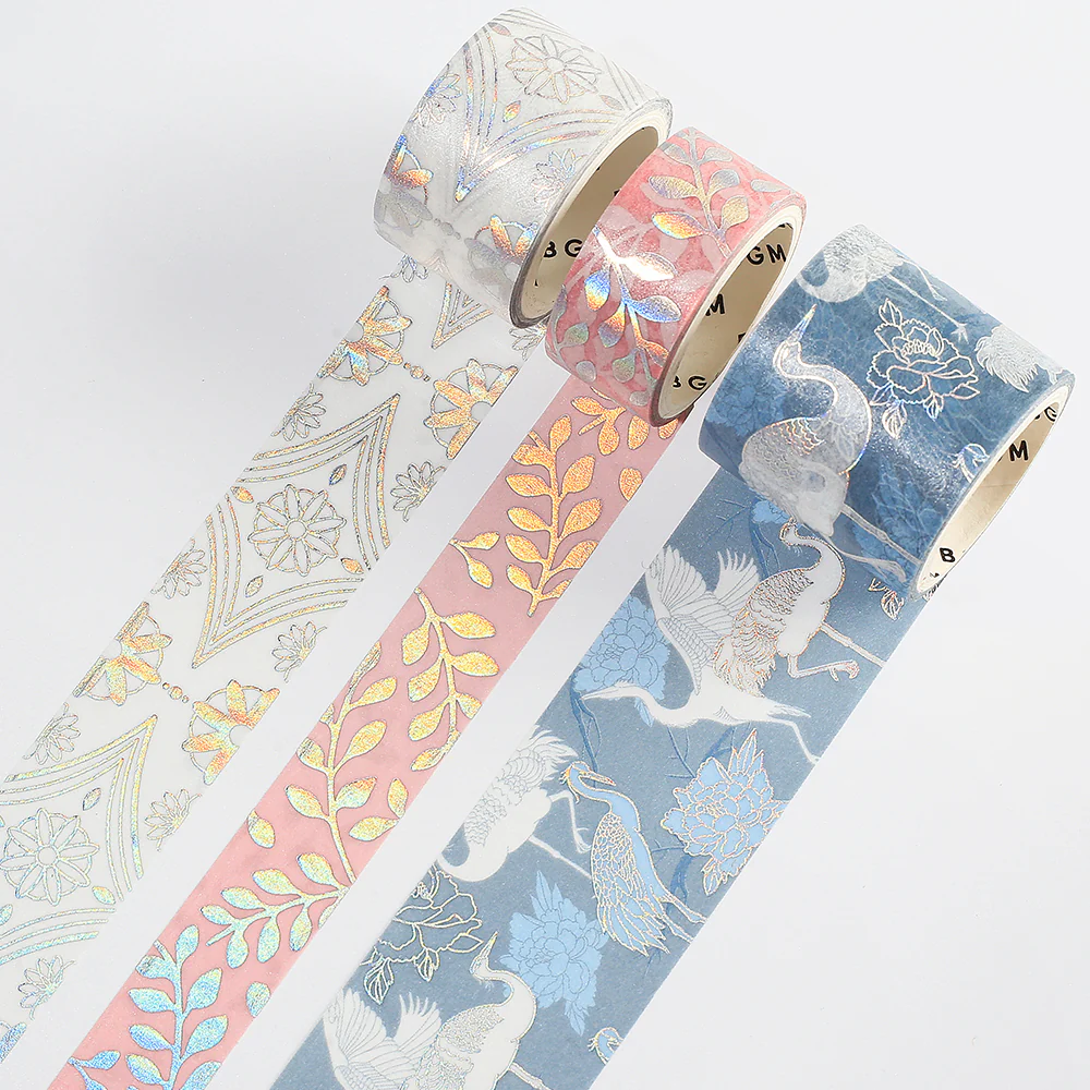 BGM Foil Stamping Masking Tape: The Color of Kimono - Light Indigo - Image 2
