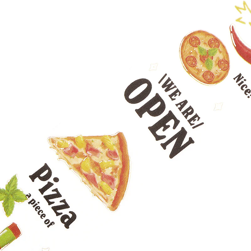 BGM Foil Stamping Masking Tape: Today's Menu - Pizzeria - Image 2