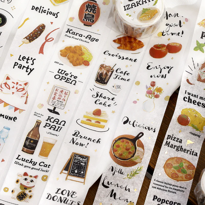 BGM Foil Stamping Masking Tape: Today's Menu - Pizzeria - Image 5