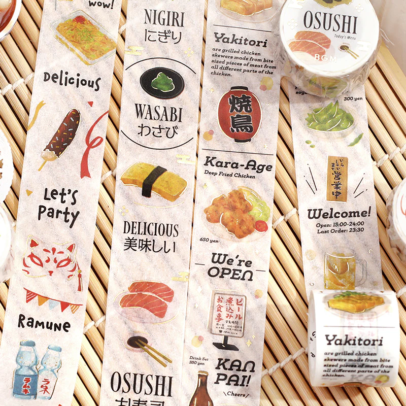 BGM Foil Stamping Masking Tape: Today's Menu - Sushi Restaurant - Image 5