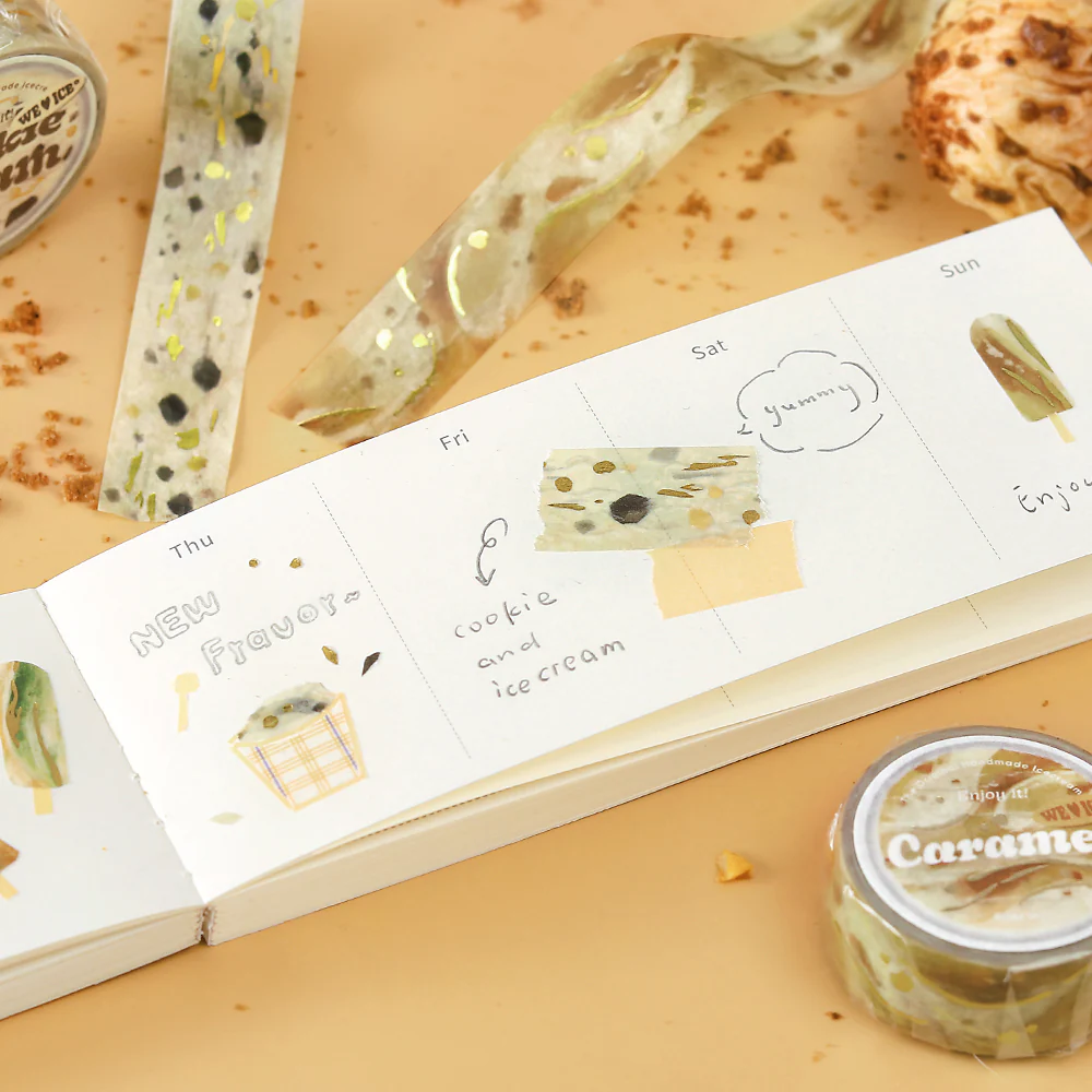 BGM Foil Stamping Masking Tape: We Love ICE: Caramel - Image 7