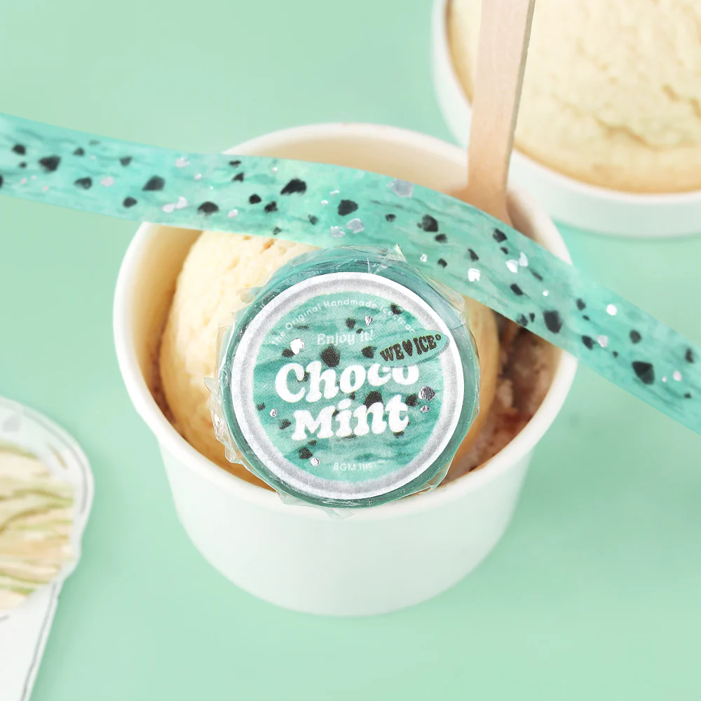 BGM Foil Stamping Masking Tape: We Love ICE: Choco Mint - Image 3