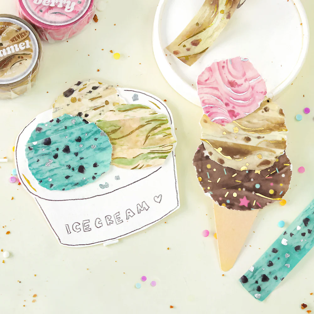 BGM Foil Stamping Masking Tape: We Love ICE: Choco Mint - Image 5