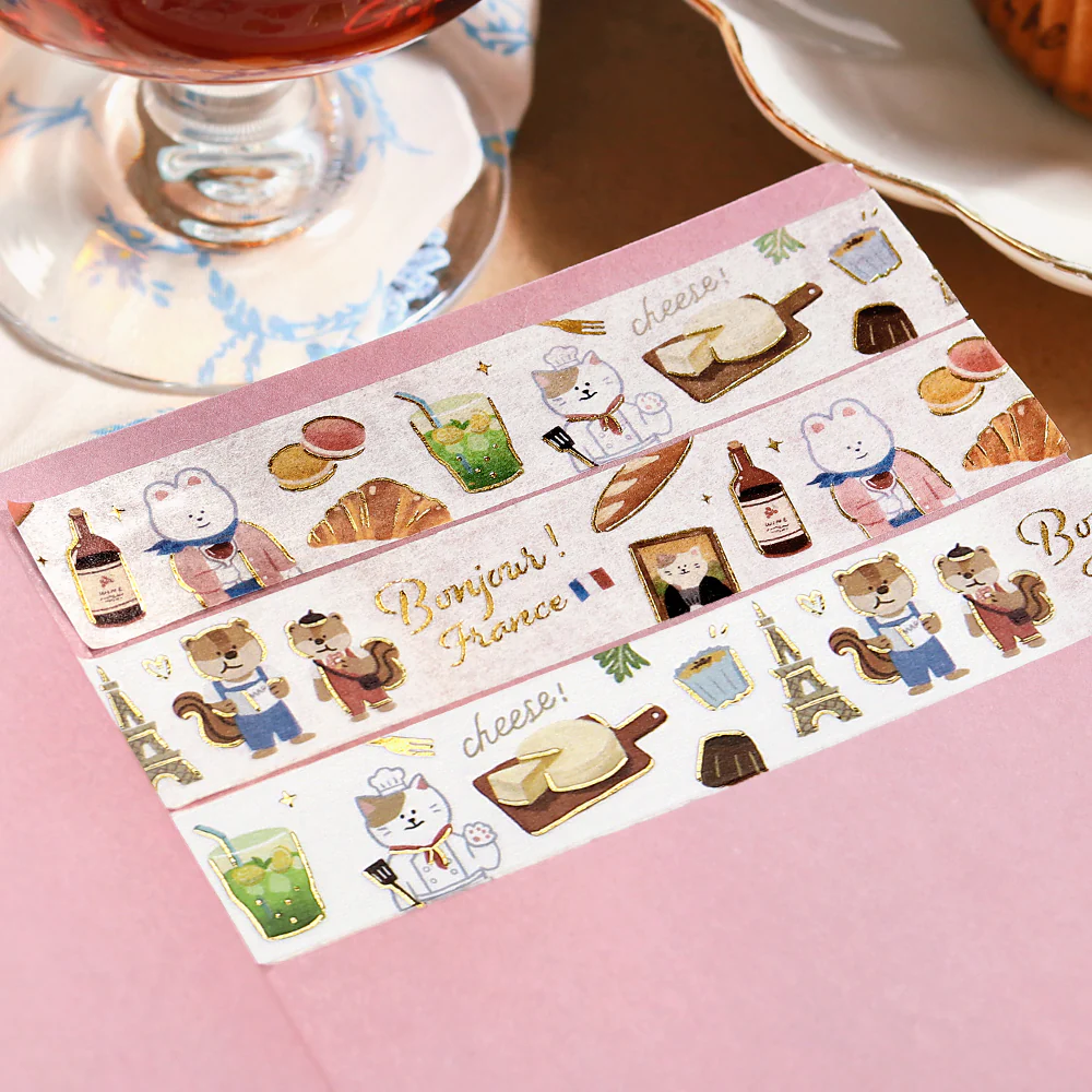 BGM Foil Stamping Masking Tape: World Cafe Travel - France - Image 3