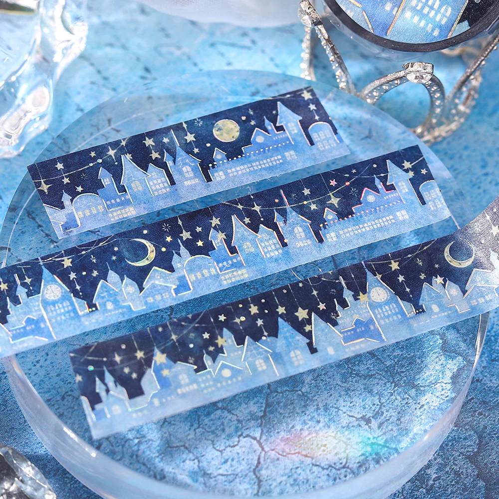 BGM Foil Stamping Masking Tape – Starlit Town - Image 3