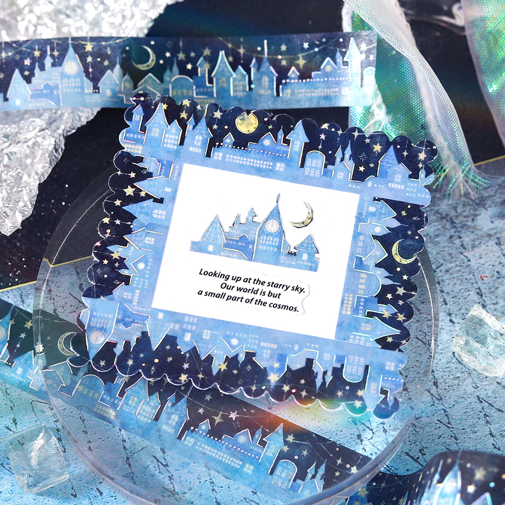 BGM Foil Stamping Masking Tape – Starlit Town - Image 4