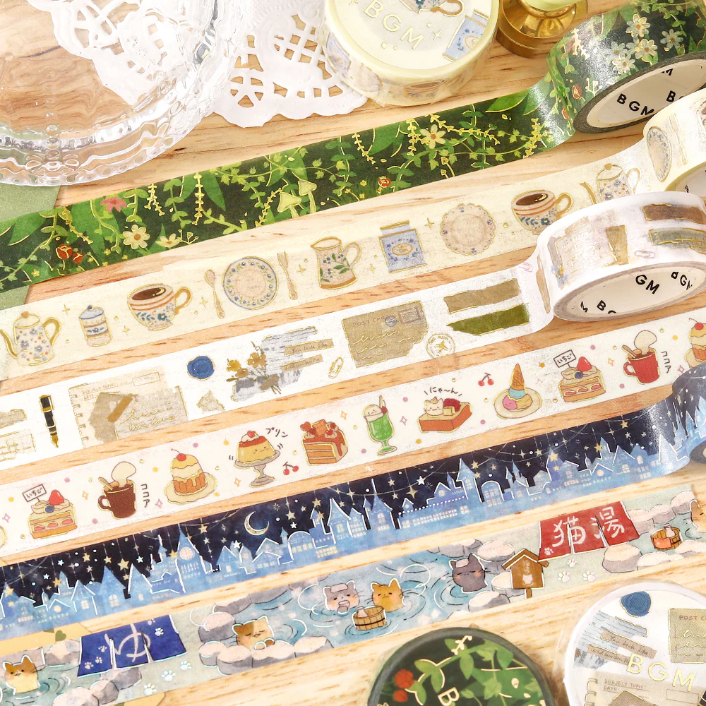 BGM Foil Stamping Masking Tape – Starlit Town - Image 5
