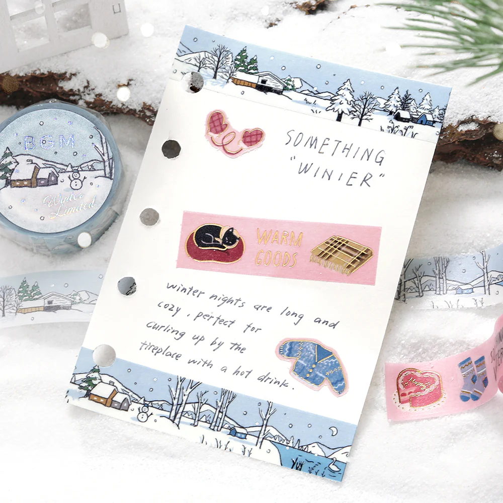 BGM Foil Stamping Winter Limited Edition Masking Tape - Something Winter - Image 4