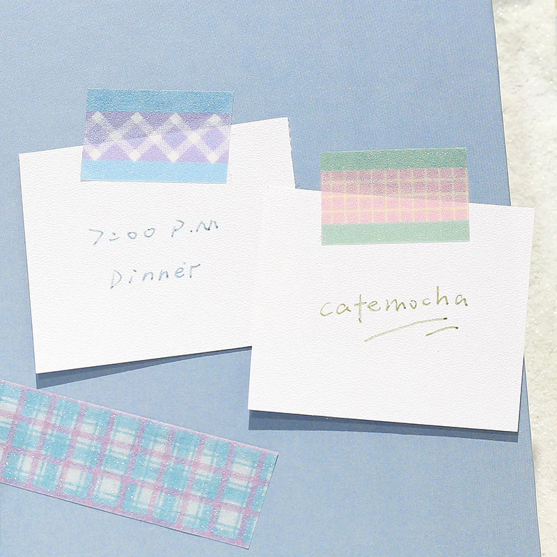 BGM Kira Fuwa Sugar Masking Tape - Check Lavender - Image 3