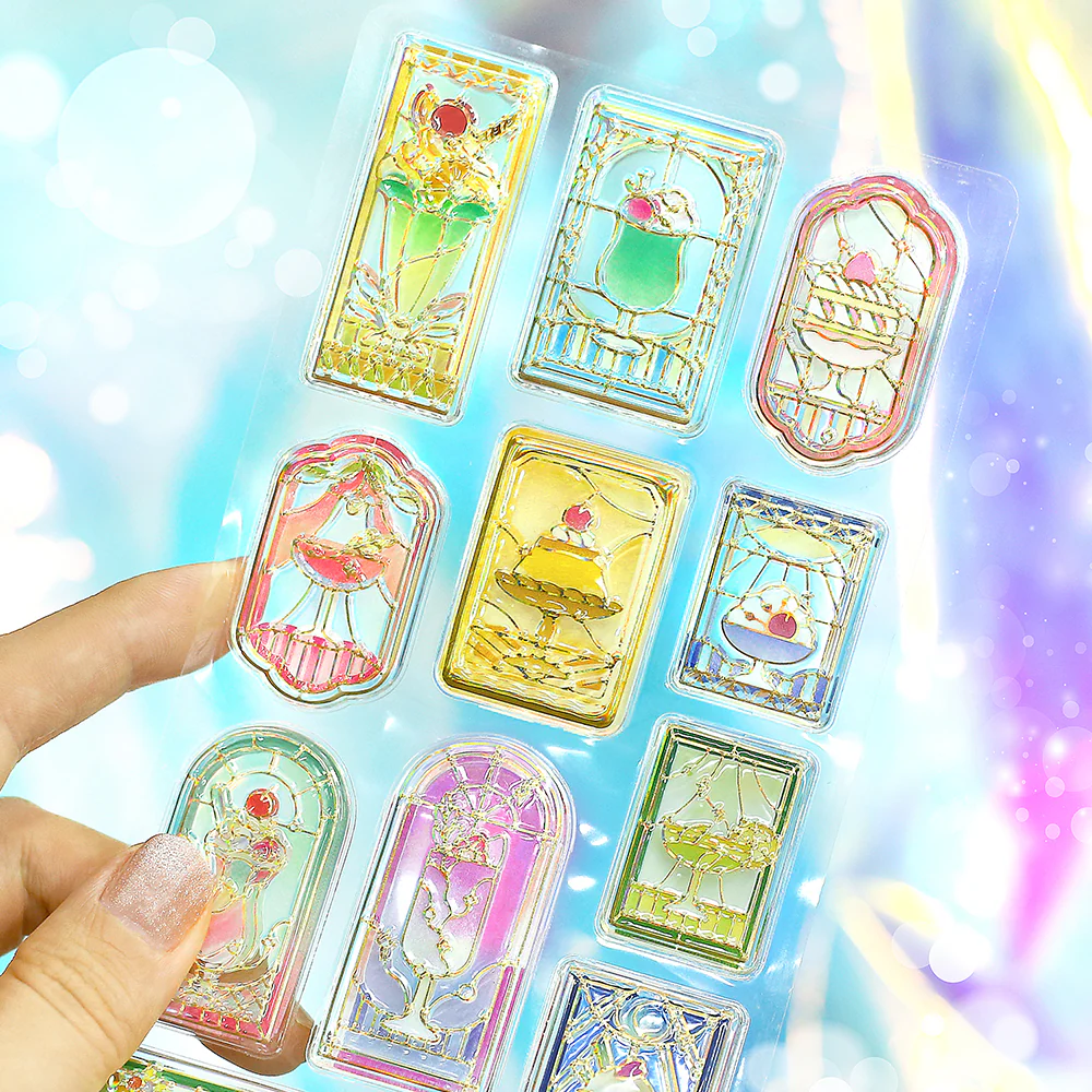 BGM Kyururun Seal: Café à la Mode Stained Glass - Image 2