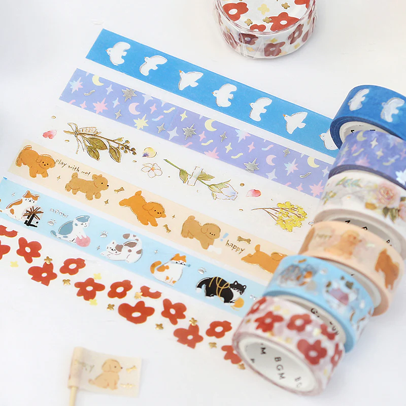 BGM Foil Stamping Masking Tape - Puppy - Image 6