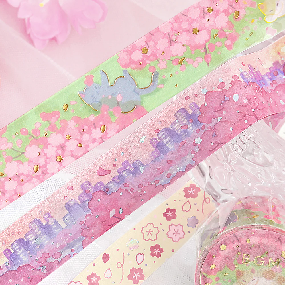 BGM Sakura Limited Masking Tape: Sakura - Cherry Blossoms in Bloom - Image 4
