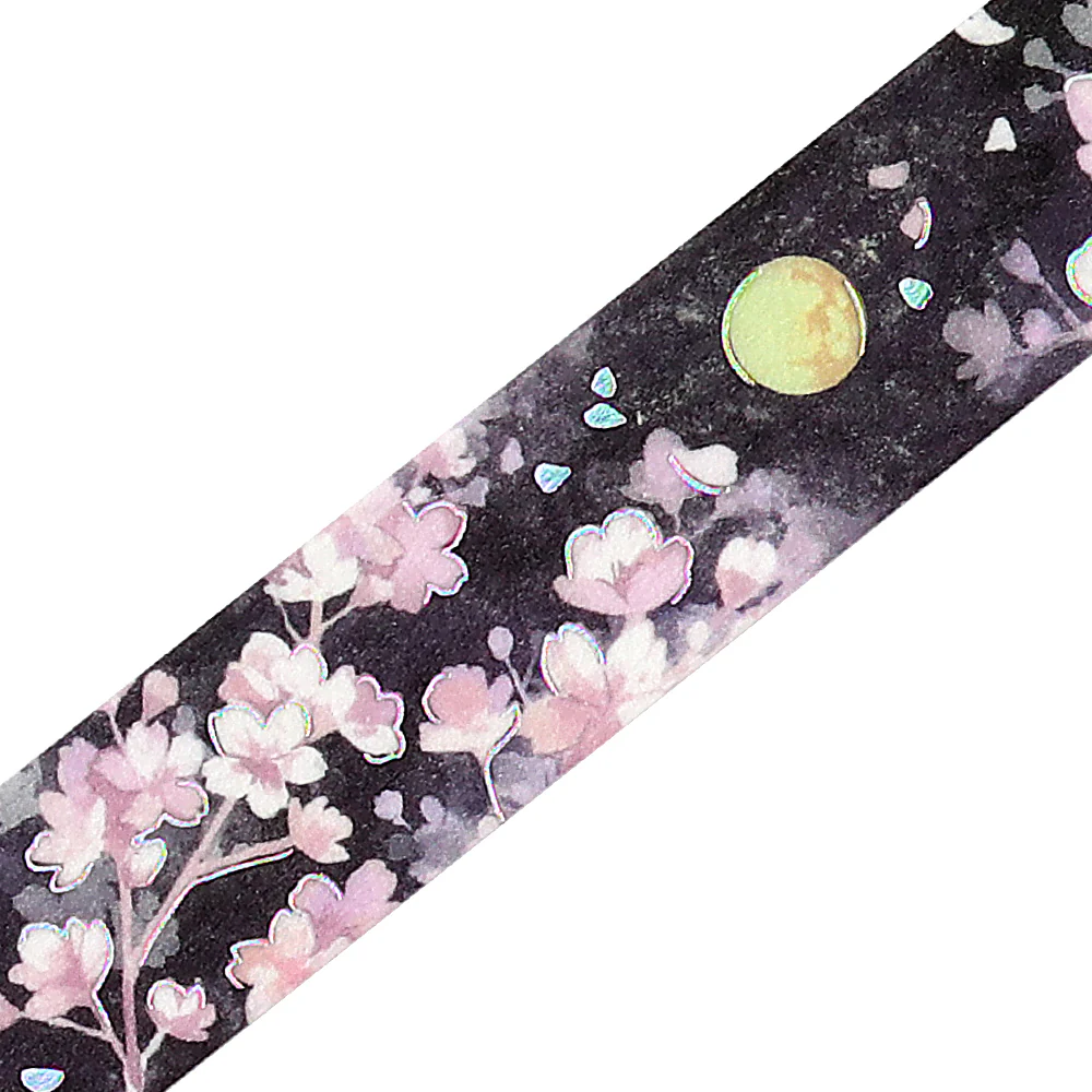 BGM Sakura Limited Masking Tape: Sakura - Moon-Viewing Cherry Blossoms - Image 2