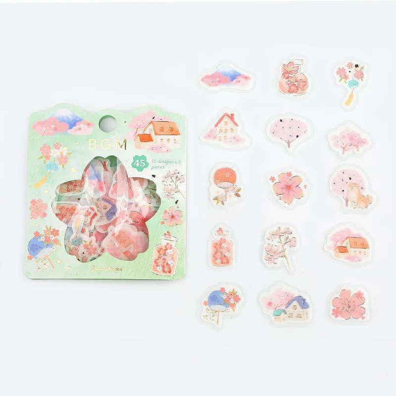 BGM Sakura Village Flake Seal