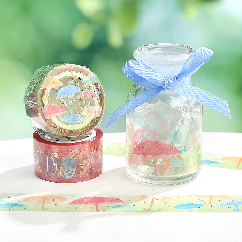 BGM Summer Limited Clear Tape - Colorful Umbrella - Image 4