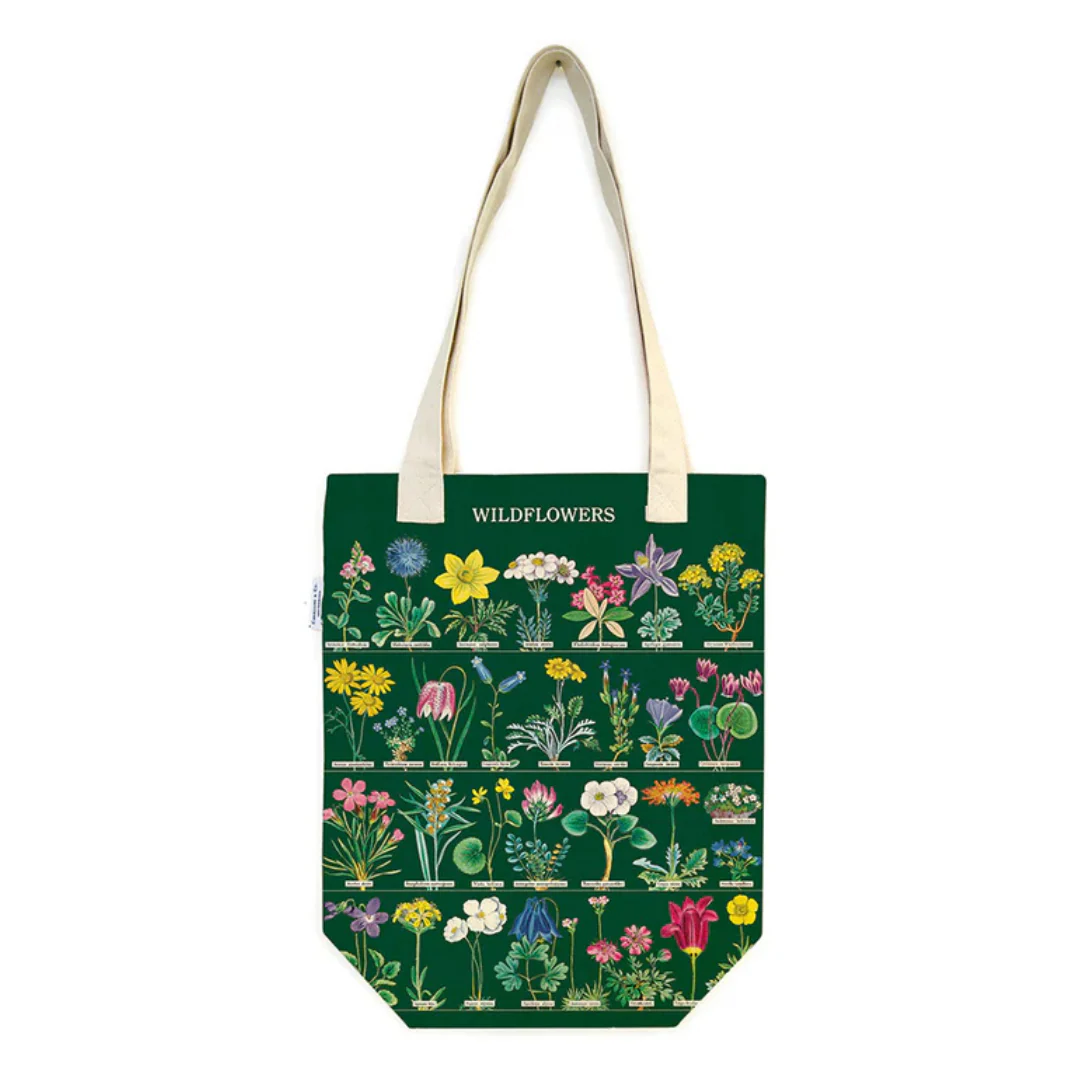 Cavallini Vintage Tote Bag - Wildflowers 2
