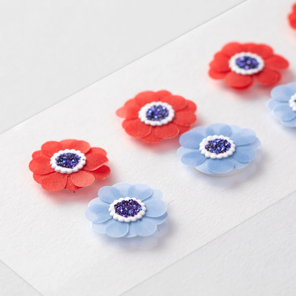 Midori Sticker 2404 PaperCraft Museum Motif Anemone - Image 3