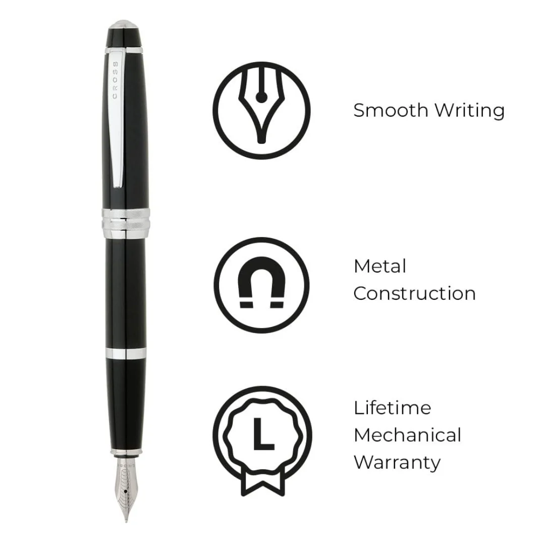 Cross Bailey Fountain Pen - Black Lacquer (Medium) - Image 5