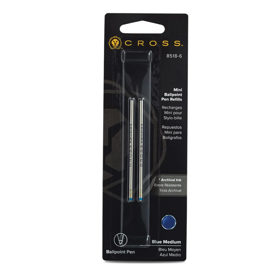 Cross Ballpoint Pen Refill Oil-Based for M Medium Point Blue 1 Pack (2 Pieces) Cross Mini Ballpoint 8518 (D, D1) Refill - Image 3