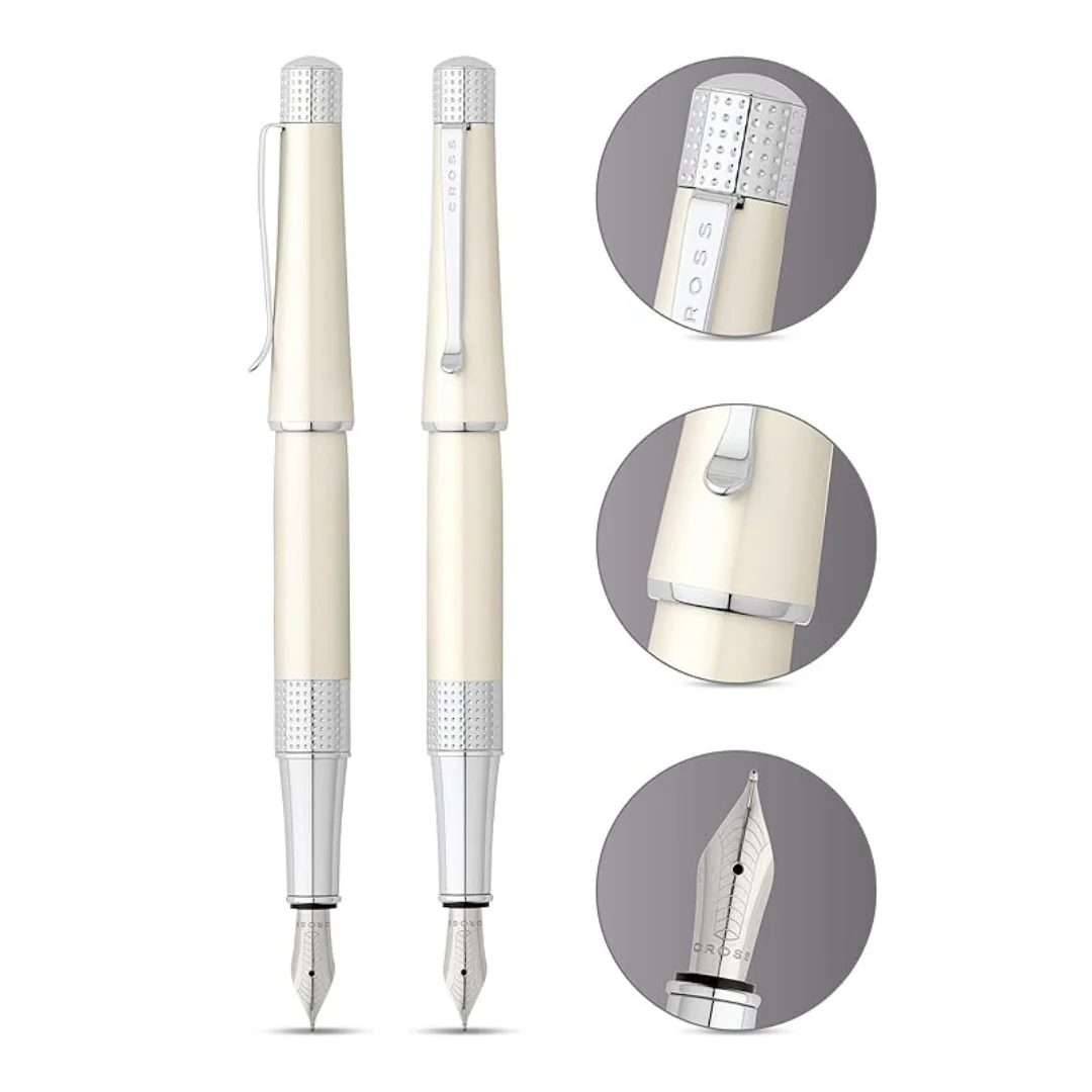 Cross Beverly Fountain Pen - White Lacquer - Image 4