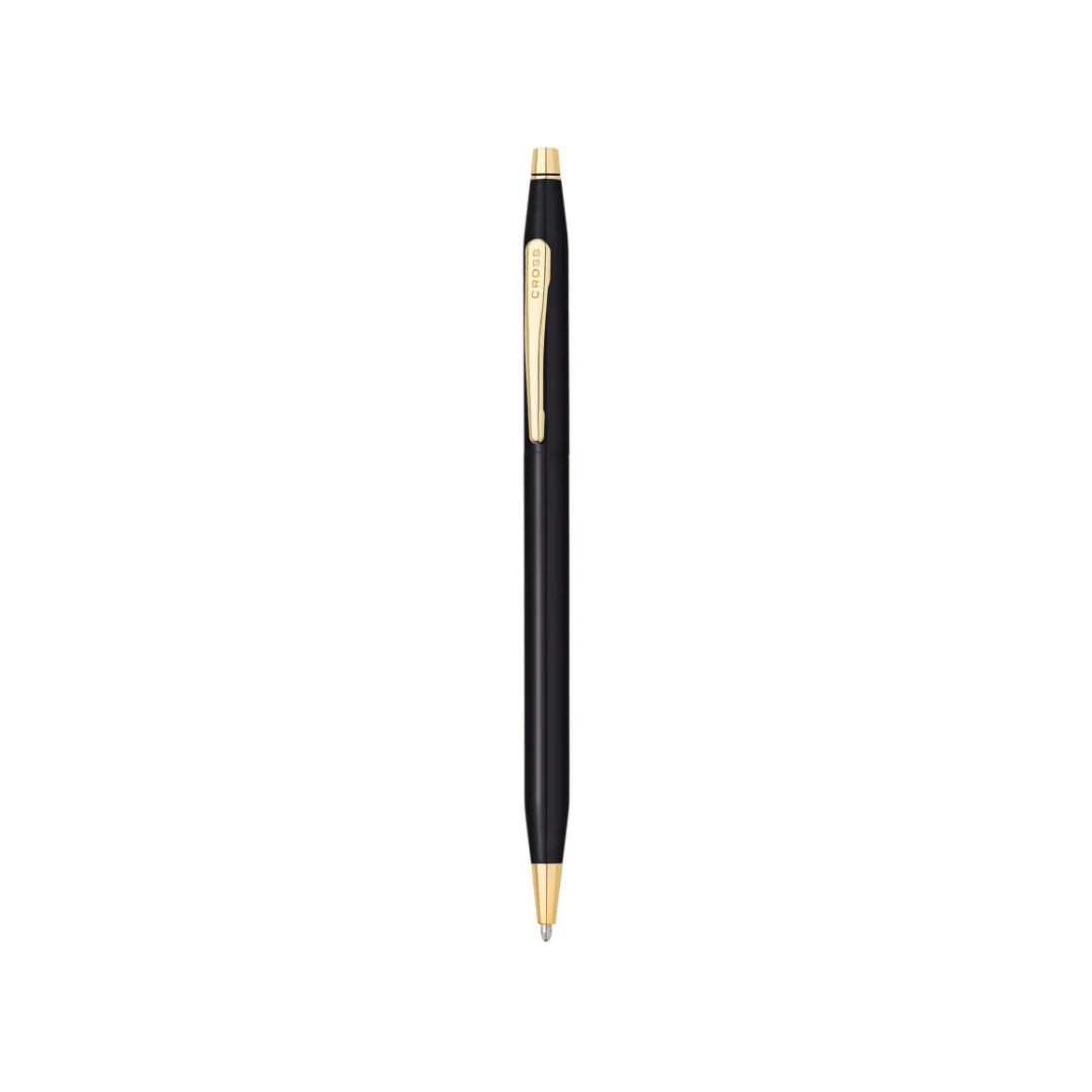 Cross Classic Century Ballpoint Pen - Black Lacquer with Gold Trim - Image 2