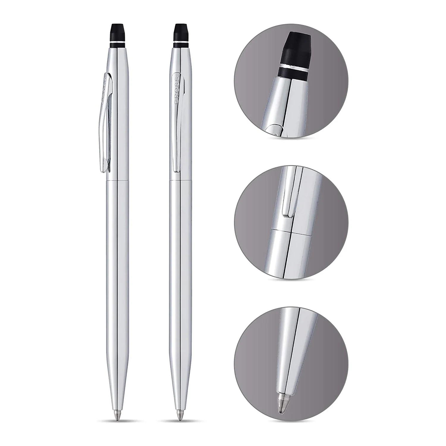 Cross Click Lustrious Chrome Ballpoint Pen - Image 3