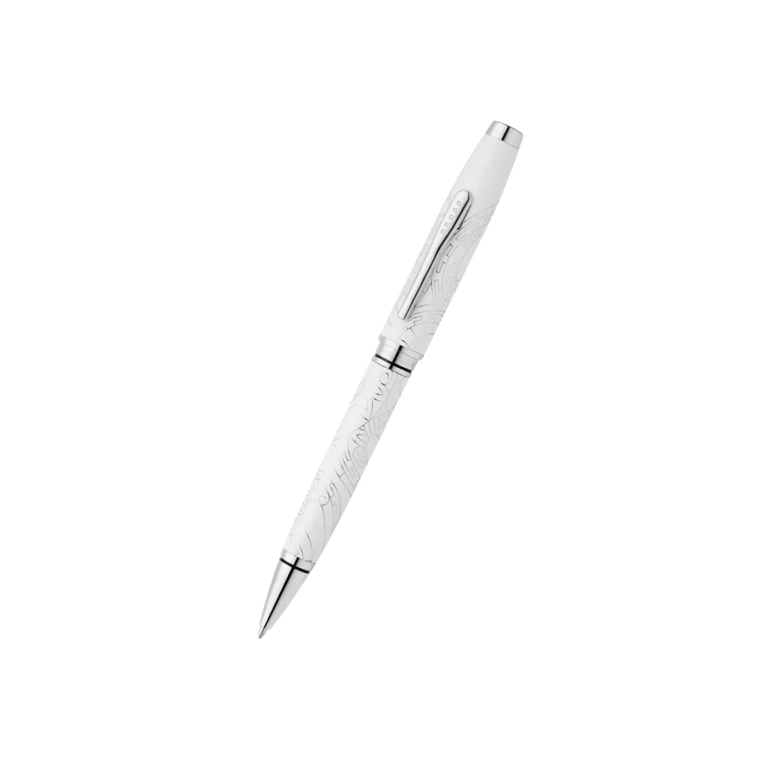 Cross Coventry Zodiac Year of the Snake Ballpoint Pen - Pearl White Lacquer with Polished Chrome - Image 2