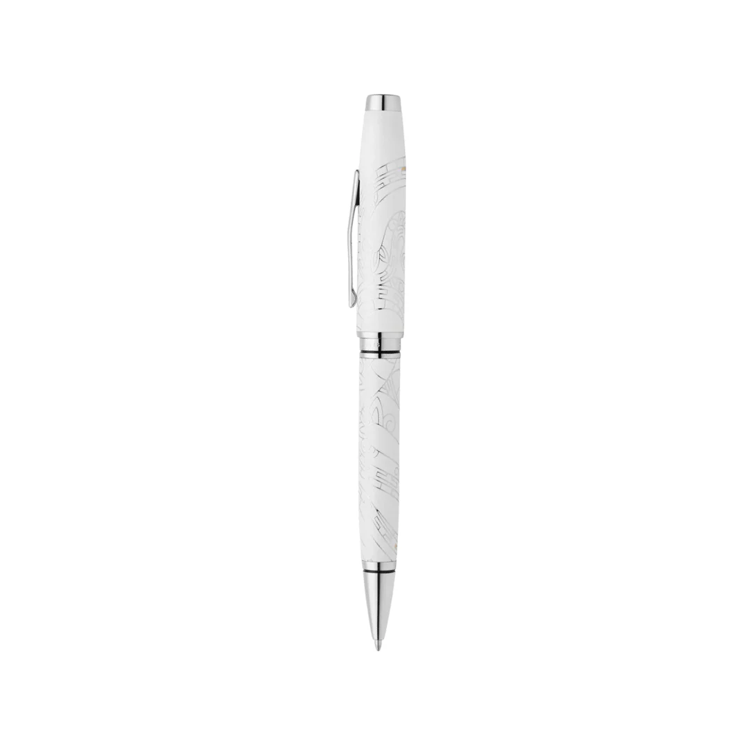 Cross Coventry Zodiac Year of the Snake Ballpoint Pen - Pearl White Lacquer with Polished Chrome - Image 3