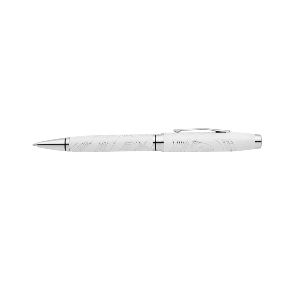 Cross Coventry Zodiac Year of the Snake Ballpoint Pen - Pearl White Lacquer with Polished Chrome - Image 4