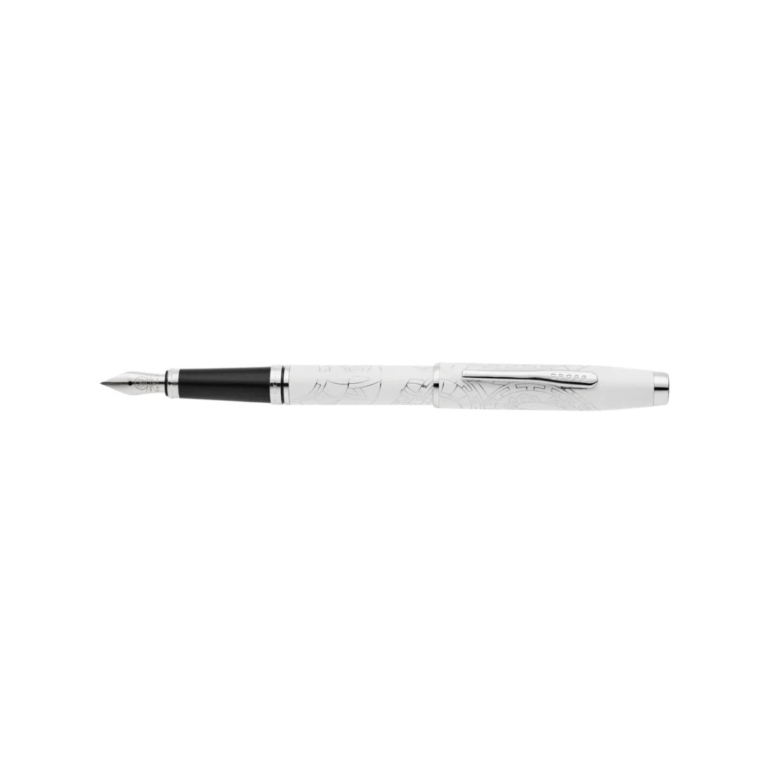 Cross Coventry Zodiac Year of the Snake Fountain Pen - Pearl White Lacquer with Polished Chrome / Medium - Image 5