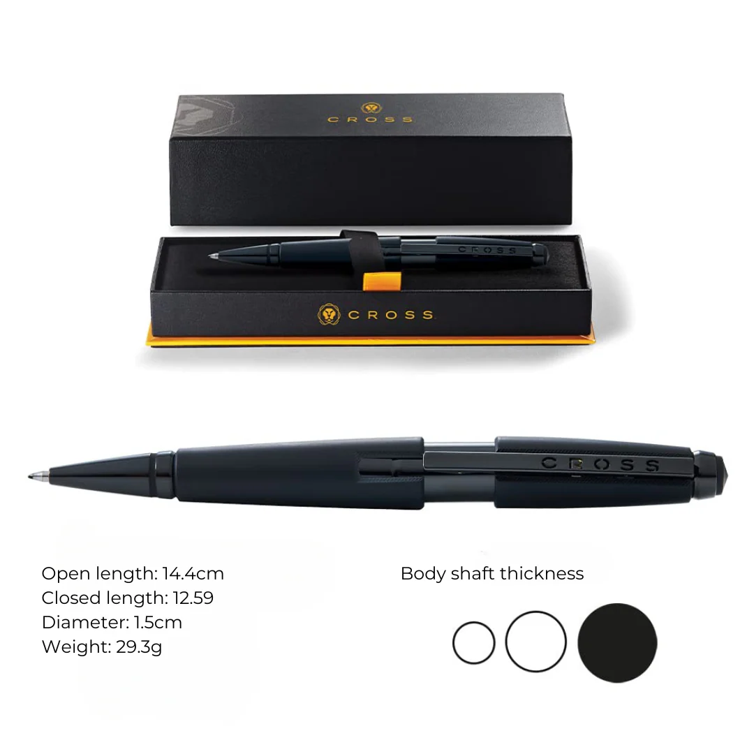 Cross Edge Gel Rollerball Pen - Matte Black Lacquer - Image 5