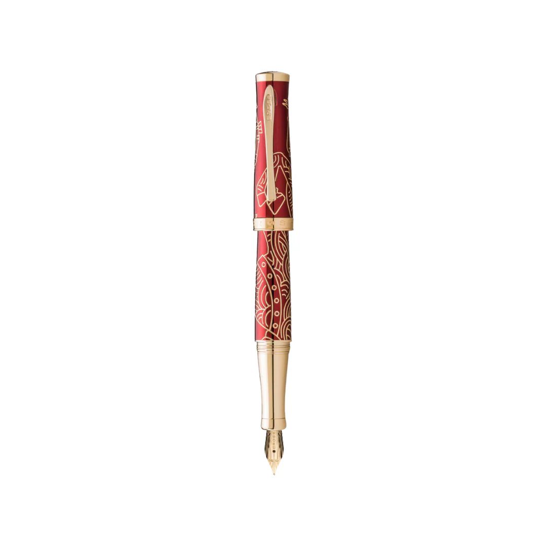 Cross Sauvage Year of the Horse Fountain Pen - Red - Image 2