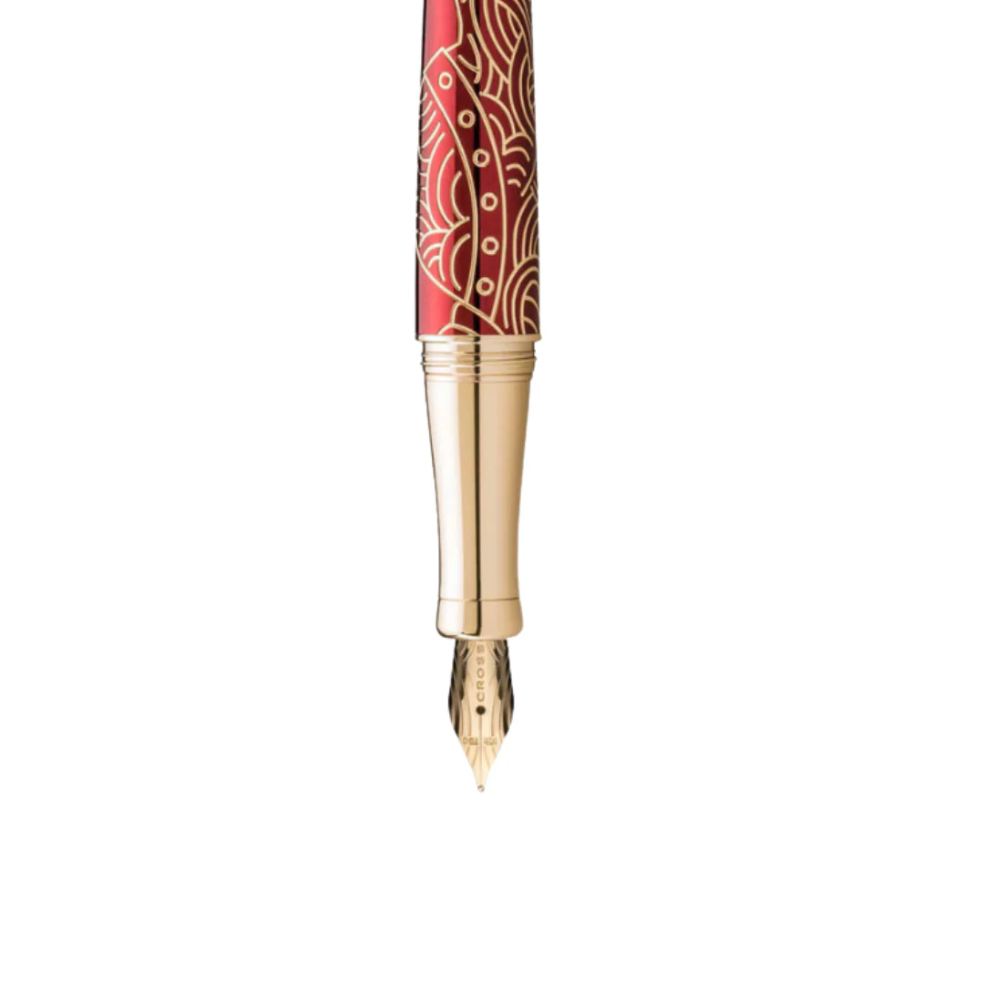 Cross Sauvage Year of the Horse Fountain Pen - Red - Image 6