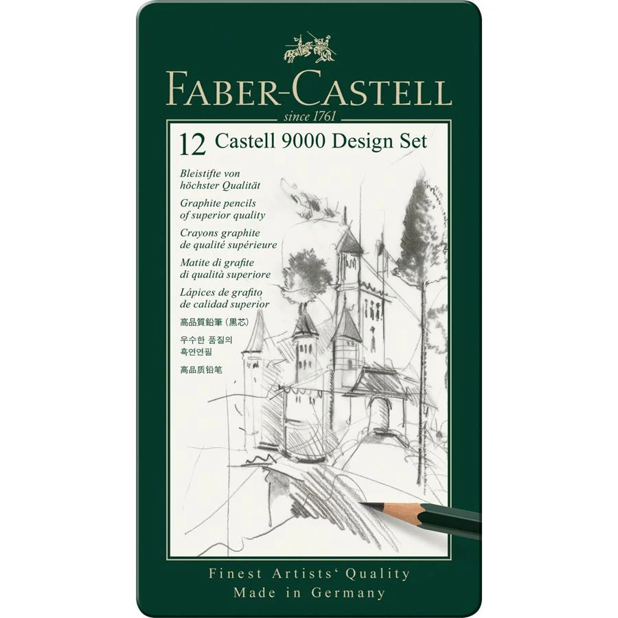 Faber-Castell Castell 9000 Graphite Pencil Design Set of 12