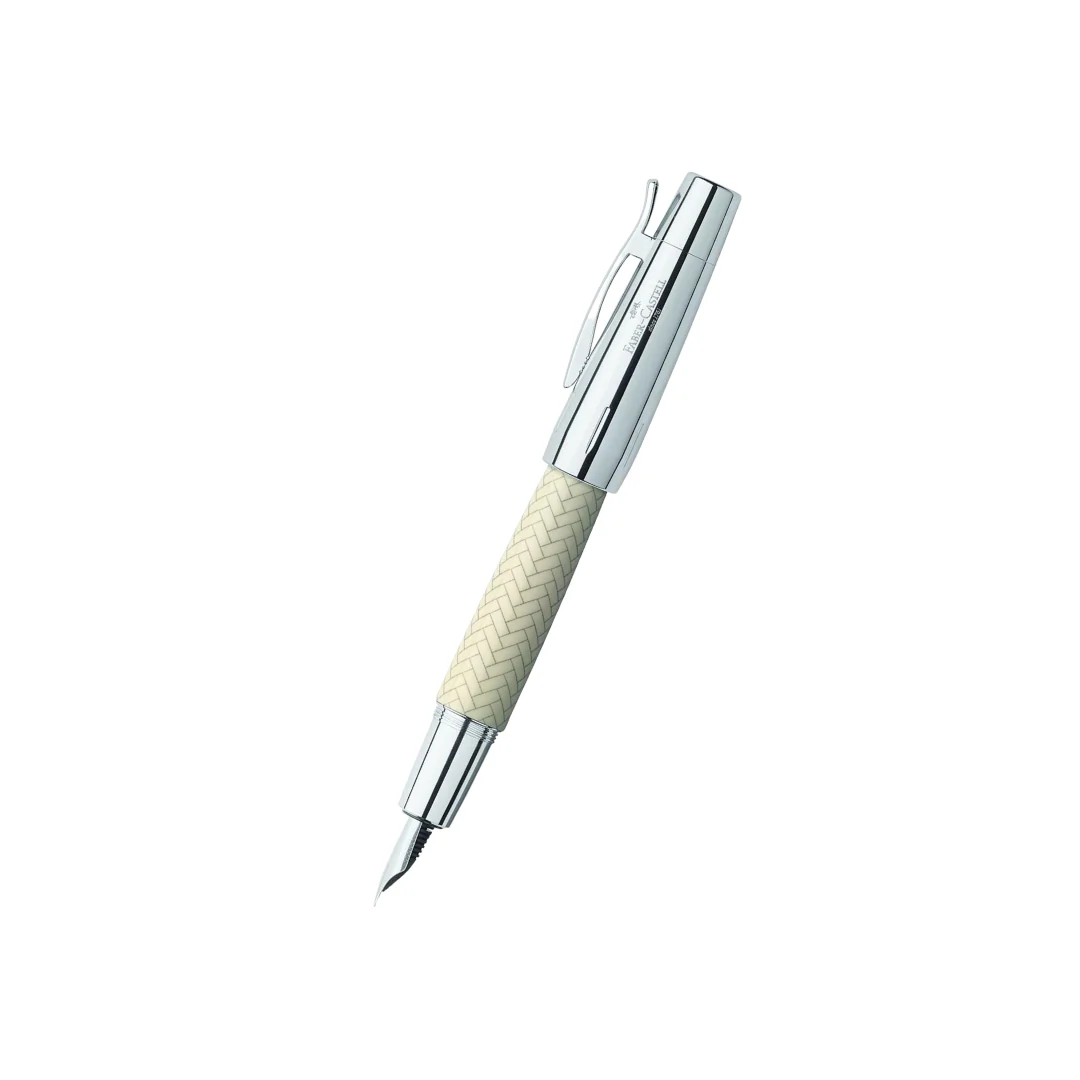 Faber-Castell E-Motion Resin Fountain Pen - Parquet Ivory