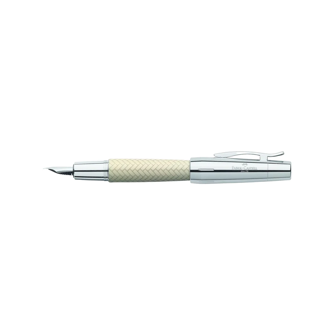 Faber-Castell E-Motion Resin Fountain Pen - Parquet Ivory - Image 4