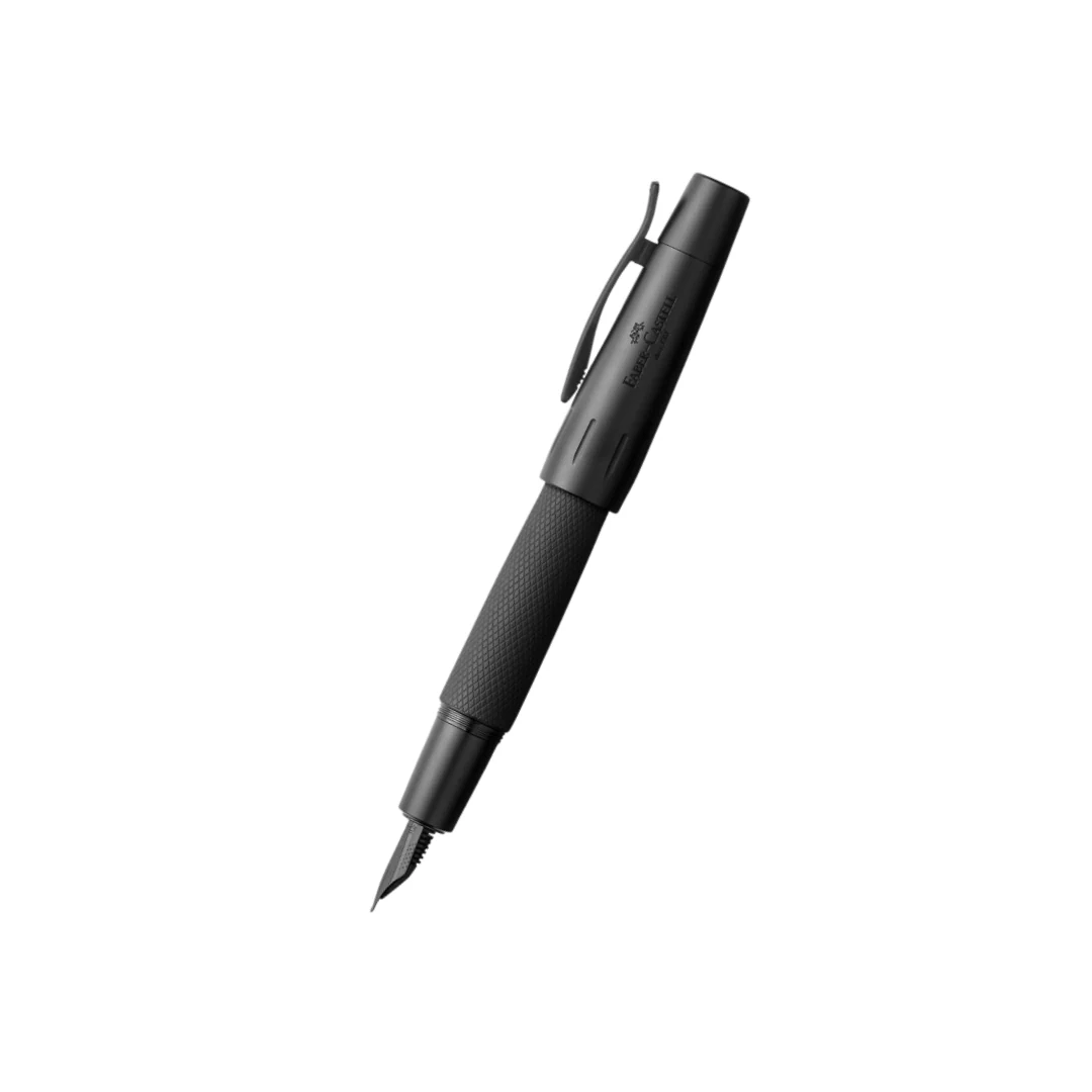 Faber-Castell E-Motion Fountain Pen Pure Black Anodized Aluminum (FPD 2024)